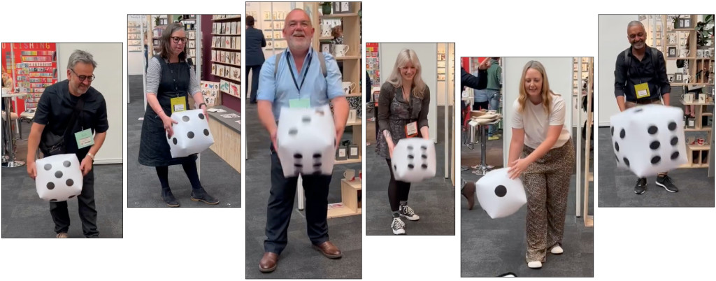 Above: On a roll at Penguin Ink’s stand last year – so good the dice game is being repeated