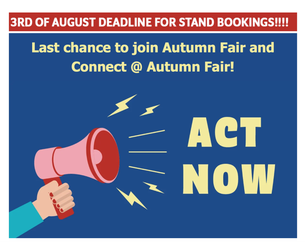 Above: Exhibitors need to book their stand by 3 August to take part in Connect