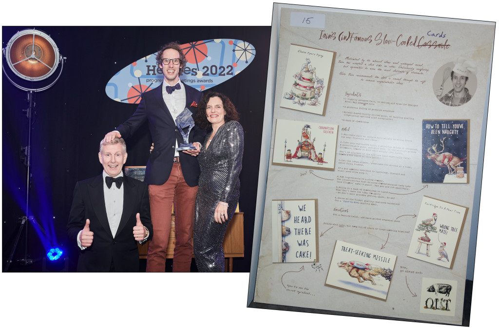 Above: Iain Hamilton, founder of Bewilderbeest, won the award in The Henries 2022 with his mood board sharing a flavour of his creativity