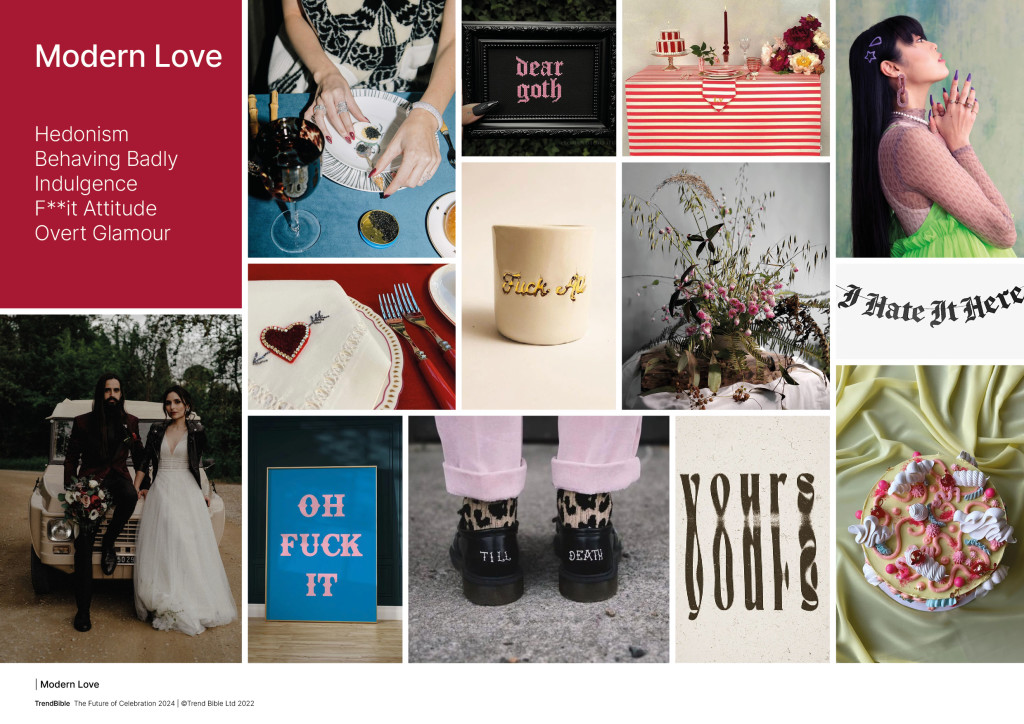 Above & top: Modern Love defines gifting and celebration trends for 2024