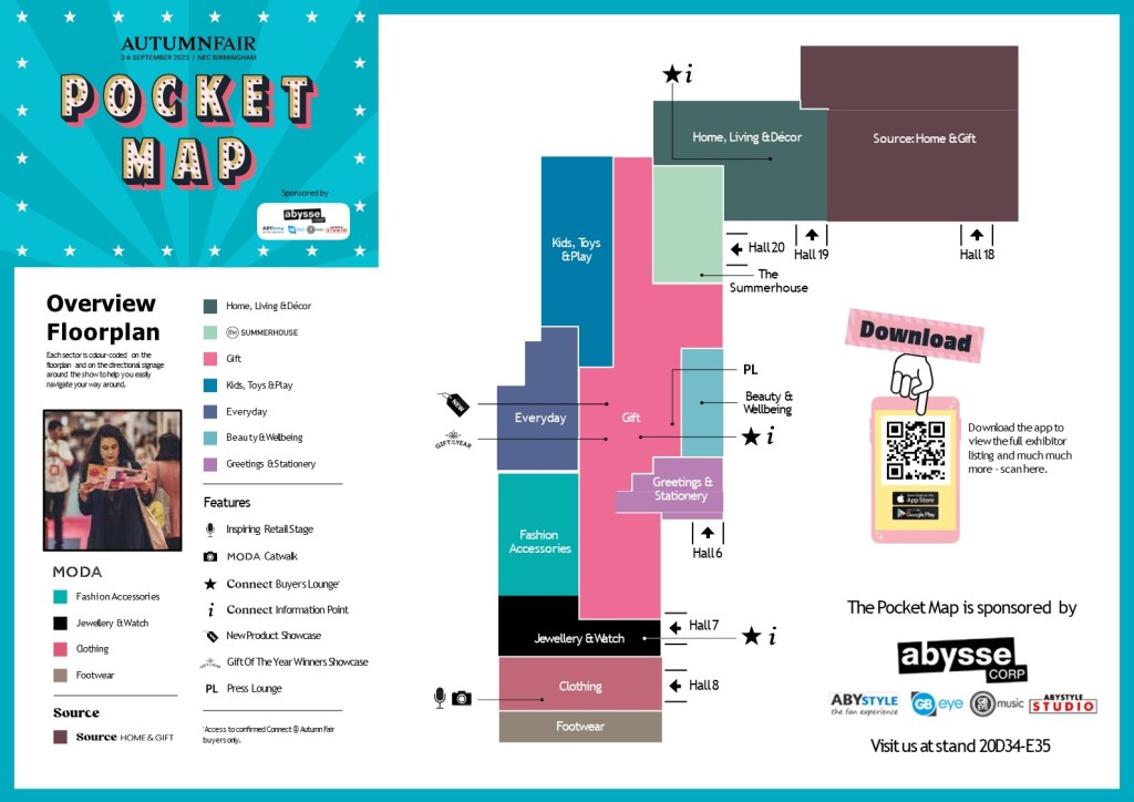 Above: Greetings & Stationery is at the entrance to Hall 6