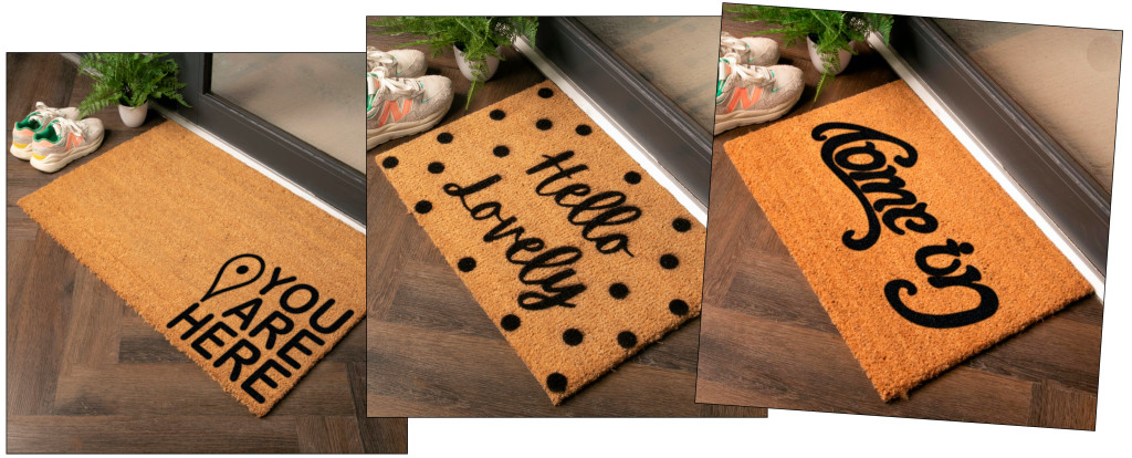 Above: Be a complete doormat with Artsy Mats!
