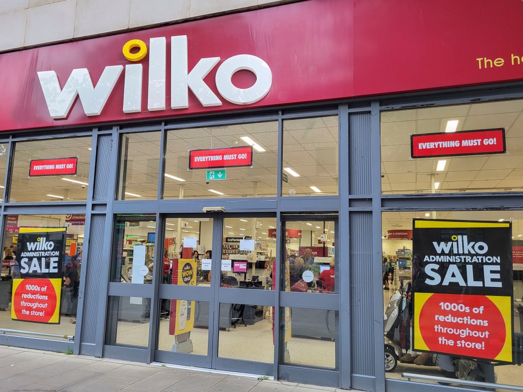 Above: Significant discounts started at Wilko when it fell into administration earlier this month