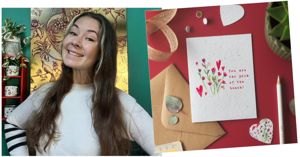 Above: Sustainability is key to Hannah Marchant’s cards