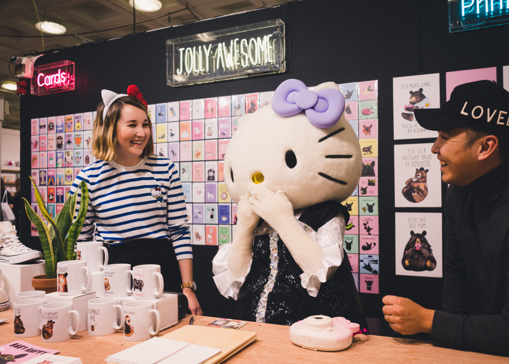 Above: Matt and Katie with the Hello Kitty collaboration