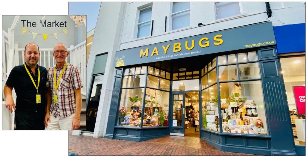 Above & top: Greg Rose and John Dale's indie Maybugs stores are in 2023's SmallBiz100