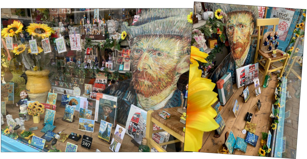 Above & top: Gogh-ing for a great window in South Kensington