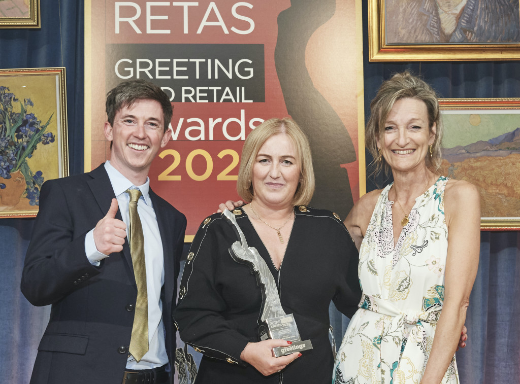 Above: Lucilla (right) supporting the greeting card industry as sponsor of the Best Non-Specialist Retailer North category at The Retas Awards recently, with winner Archerfield’s retail buying manager Kerri Sorbie