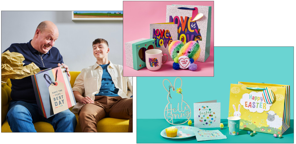 Above: Card Factory’s spring seasons cards and gifts are already in the pipeline