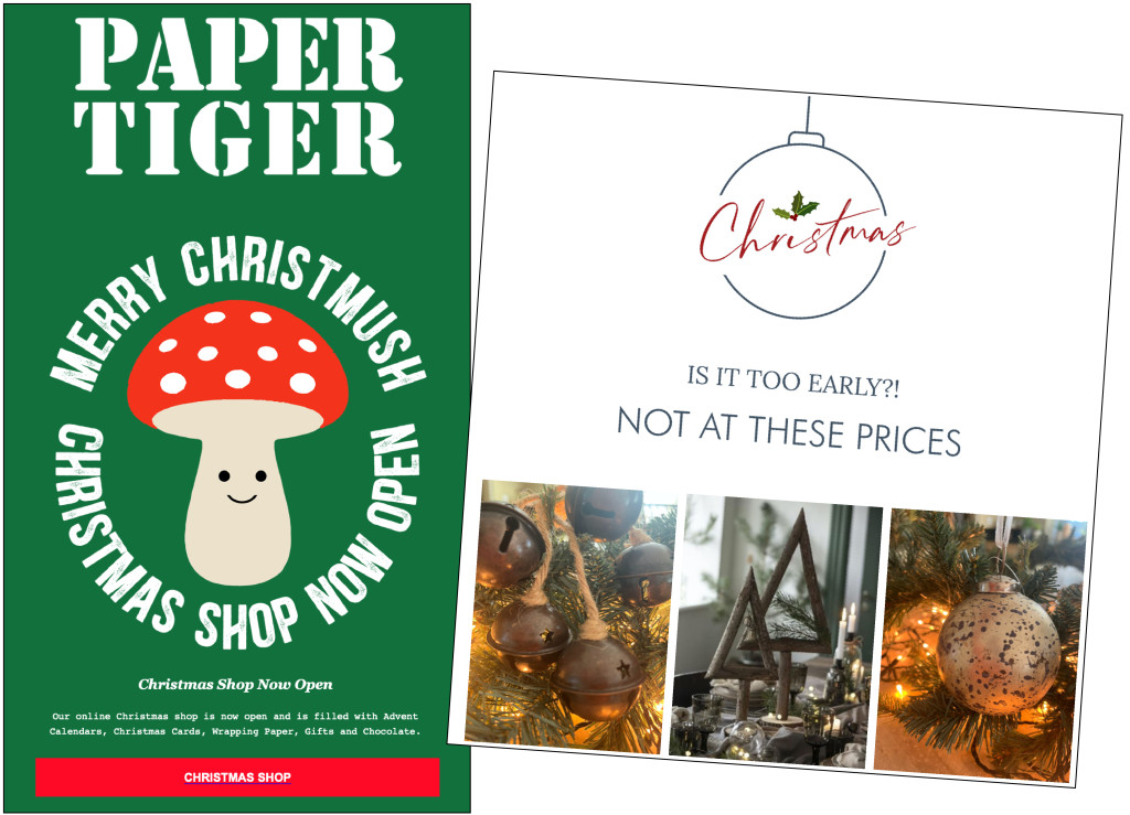 Above: Paper Tiger and No.14 Ampthill have Christmas online shops live