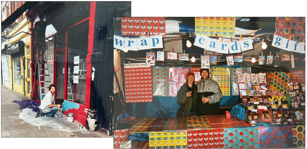 Above: Back in the day the Earlys had a market stall before Dom got his hands dirty painting the shop
