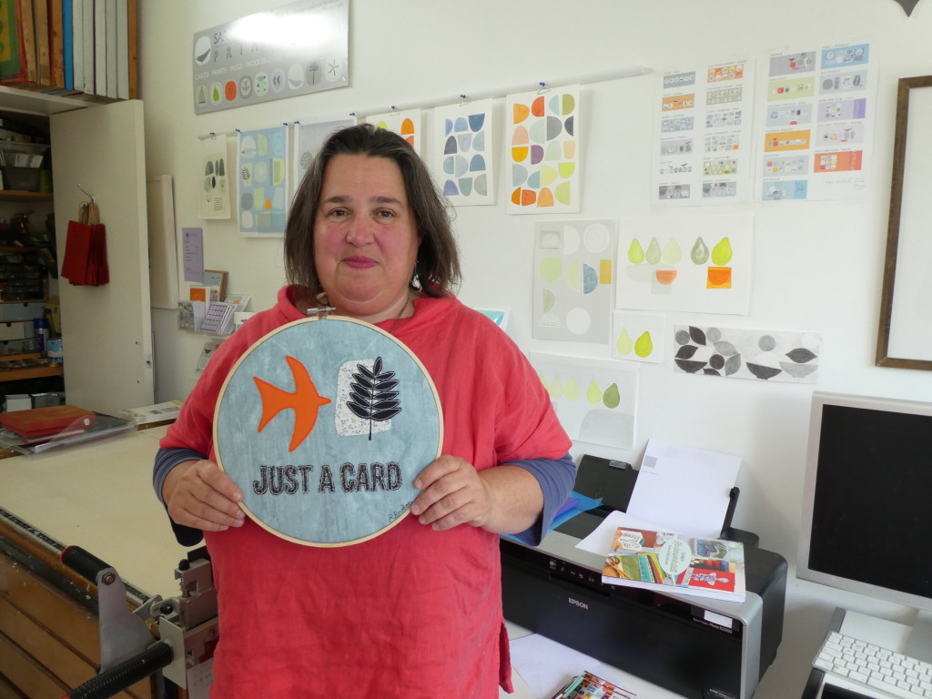 Above: Sarah Hamilton founded Just A Card to support indie shops, artists and small businesses