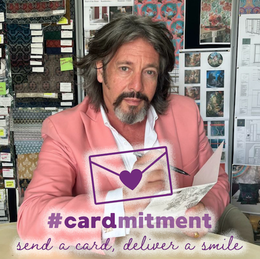 Above: Celebrity designer Laurence Llewelyn Bowen is among those banging the drum for sending cards as part of the GCA’s #Cardmitment campaign