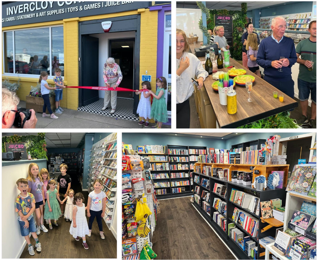 Above: The whole community joined in for The Book & Card reopening