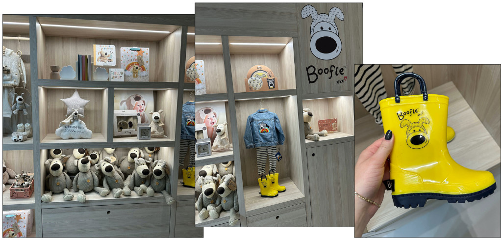 Above: Sugglesome pup Boofle has made the leap from cards to products