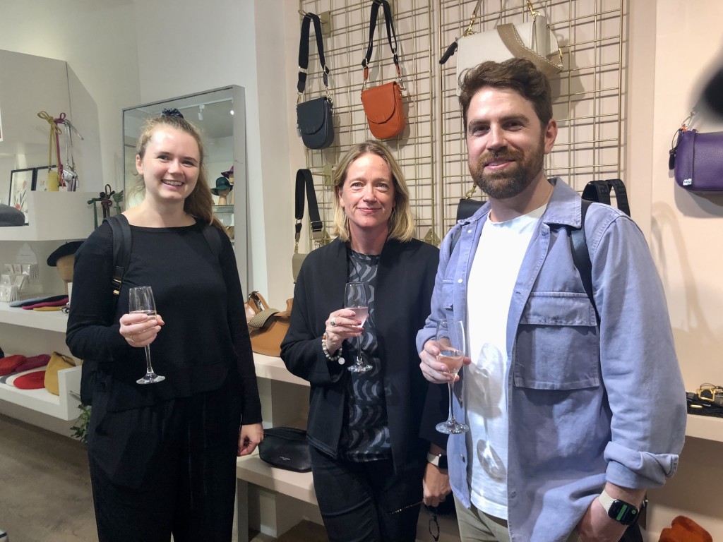 Above: John Lewis’ Kerry Nicholls (centre) with colleagues Jason Billings-Cray, buyer for everyday cards and collections, and Emily Cooper, merchandiser
