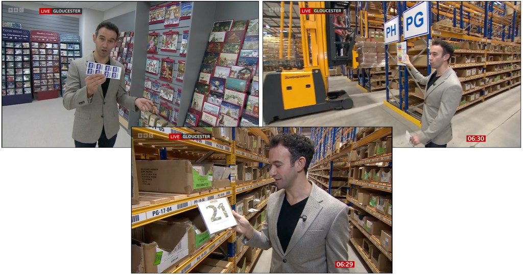 Above: Ben was seen in various areas of the GBCC warehouse and studio