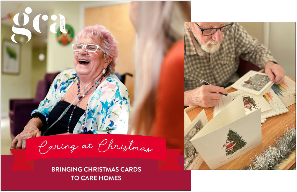 Above & top: The GCA is on board with Caring At Christmas – and Jimmy enjoyed writing his cards last year