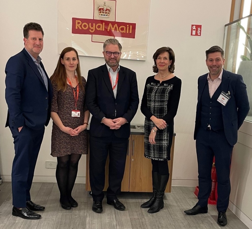 Above: GCA council members David Byk (left), of GBBC/Ling, and Cardology's David Falkner (right, with GCA ceo Amanda Fergusson (2nd right), and Royal Mail's Fiona Hamilton and David Gold at the top level meeting yesterday