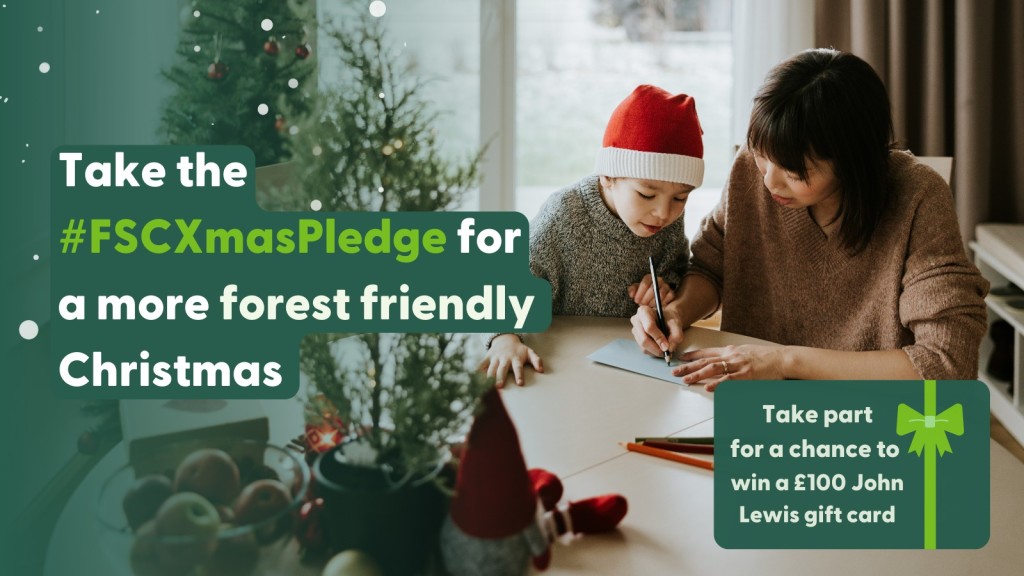 Above: There’s a £100 giftcard prize on offer for taking the FSC pledge 