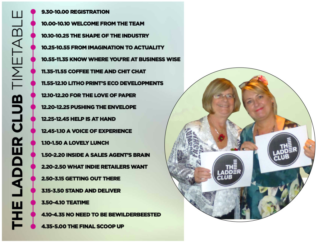 Above: Timings for the seminar and Ladder Club founders Lynn Tait and Jakki Brown