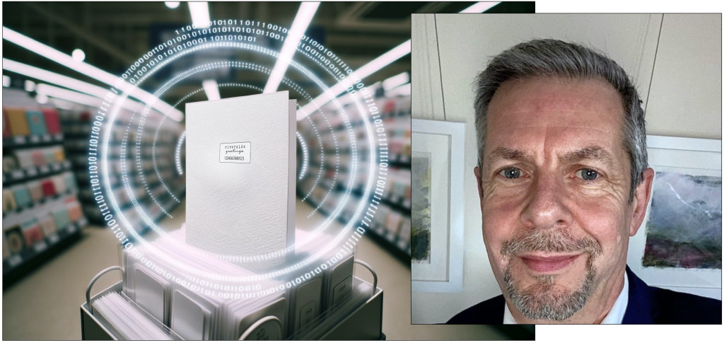 Above & top: Andrew Glen is very proud of the new RFID greeting card tech 