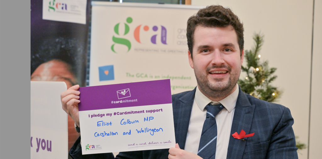 Above: MP Elliot Coldburn was keen to sign his #Cardmitment pledge