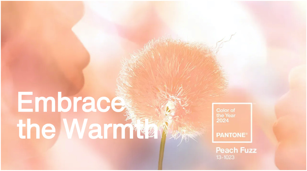 Above & top: Peach Fuzz should prove an influential colour trend for 2024