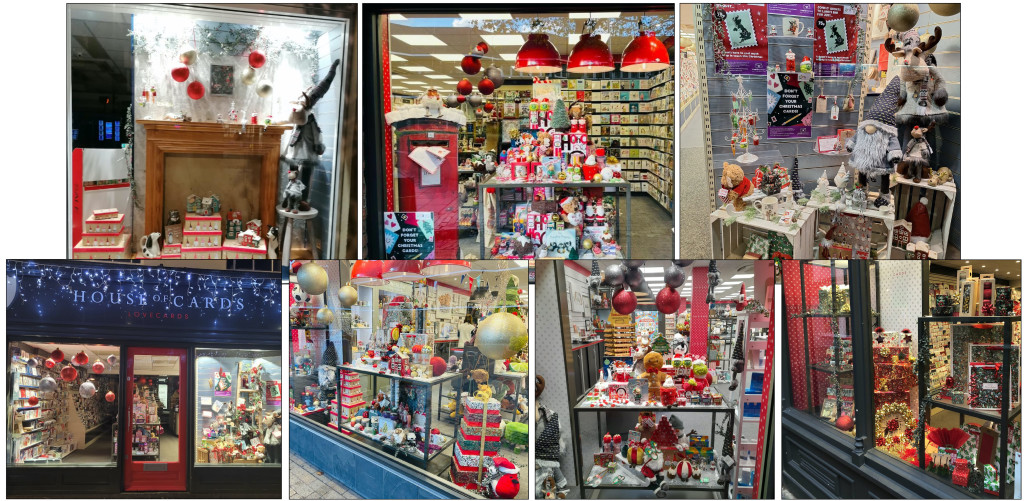 Above: More wonderful windows from the Glick contest with all seven stores in the House of Cards group, in Caversham, Chalfont St Peter, Kidlington, Thatcham, Tring, Wallingford and Woodley, pushing the #Cardmitment campaign