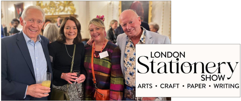 Above: Chris Leonard-Morgan (left) with Frances Burkle, former Paperchase and Harrods buyer, and Max Publishing’s Jakki Brown and Warren Lomax at a recent Stationers’ Company event at Stationers’ Hall.
