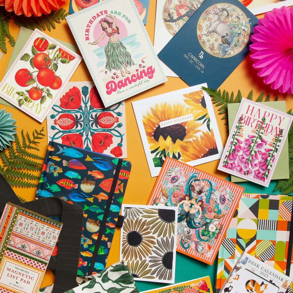 Above: The Art File’s stand at Spring Fair will be overflowing with over 420 brand-new designs across cards, gift packaging, stationery and gift products