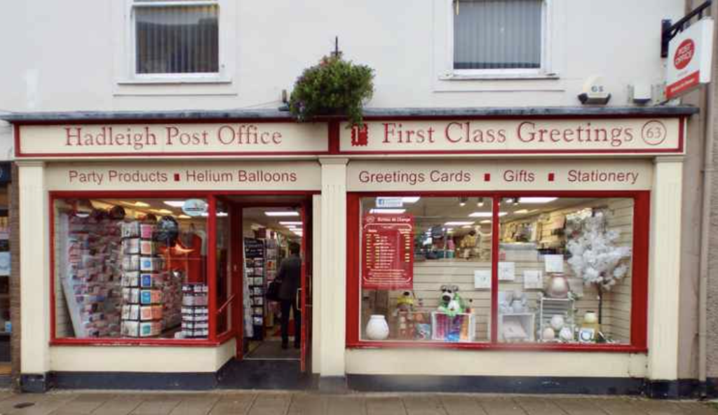 Above: Thankfully Jerry and Debbie Brown have the sales from their First Class Greetings and Plum Green shops to offset the overheads of running their post office side