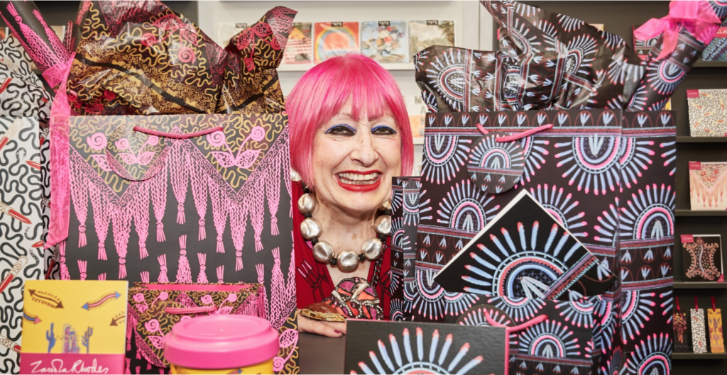 Above: Princess of punk Dame Zandra Rhodes is appearing at the show on Wednesday 
