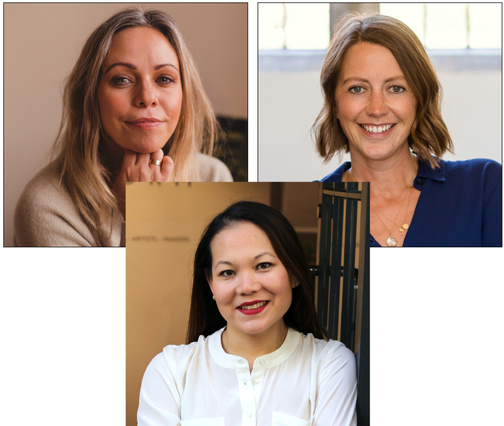Above: Anna Woods, Hannah Spicer and Stacy Chan will appear at RetailFest