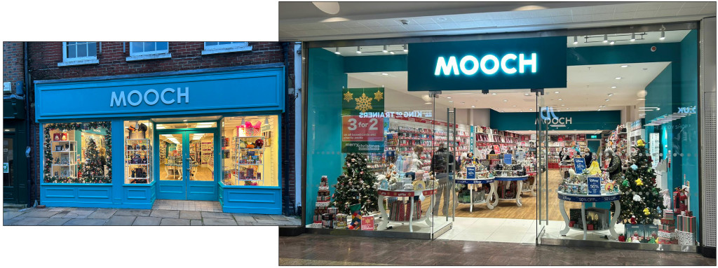 Above: Cardzone’s 14 new Mooch stores pushed the importance of card sending