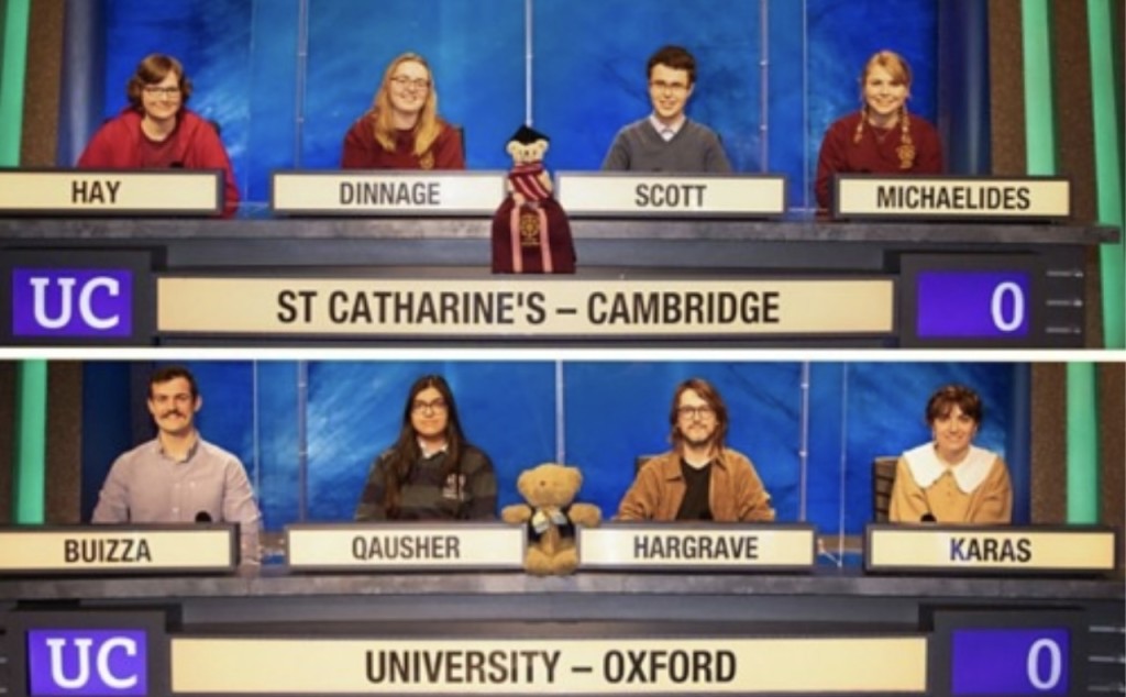 Above: Answering questions on University Challenge was a pocket money earner for Beth Robson