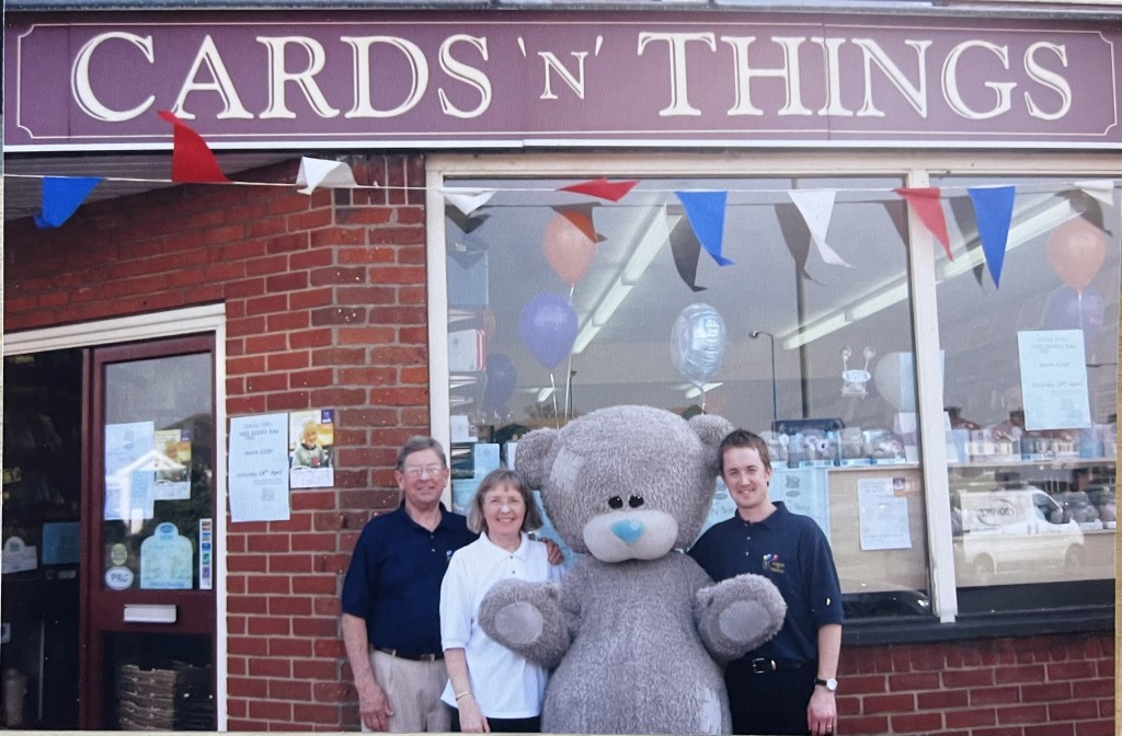 Above: Paul, David and Ruth with Tatty Teddy
