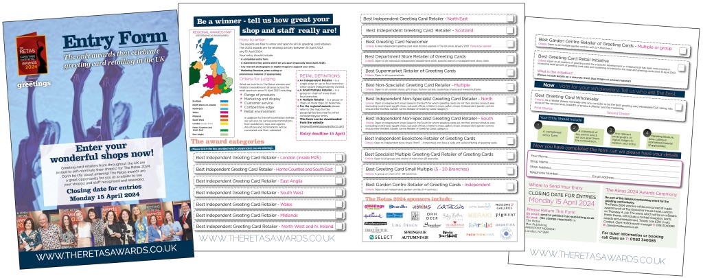 Above: The Retas 2024 entry form is available to download from the website