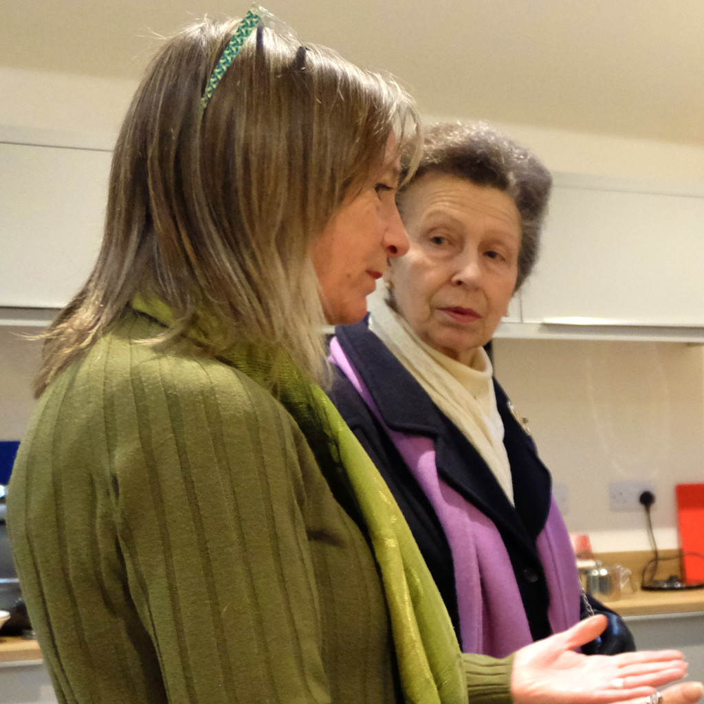 Above & top: Jean Pryde spoke with The Princess Royal for 10 minutes about her work