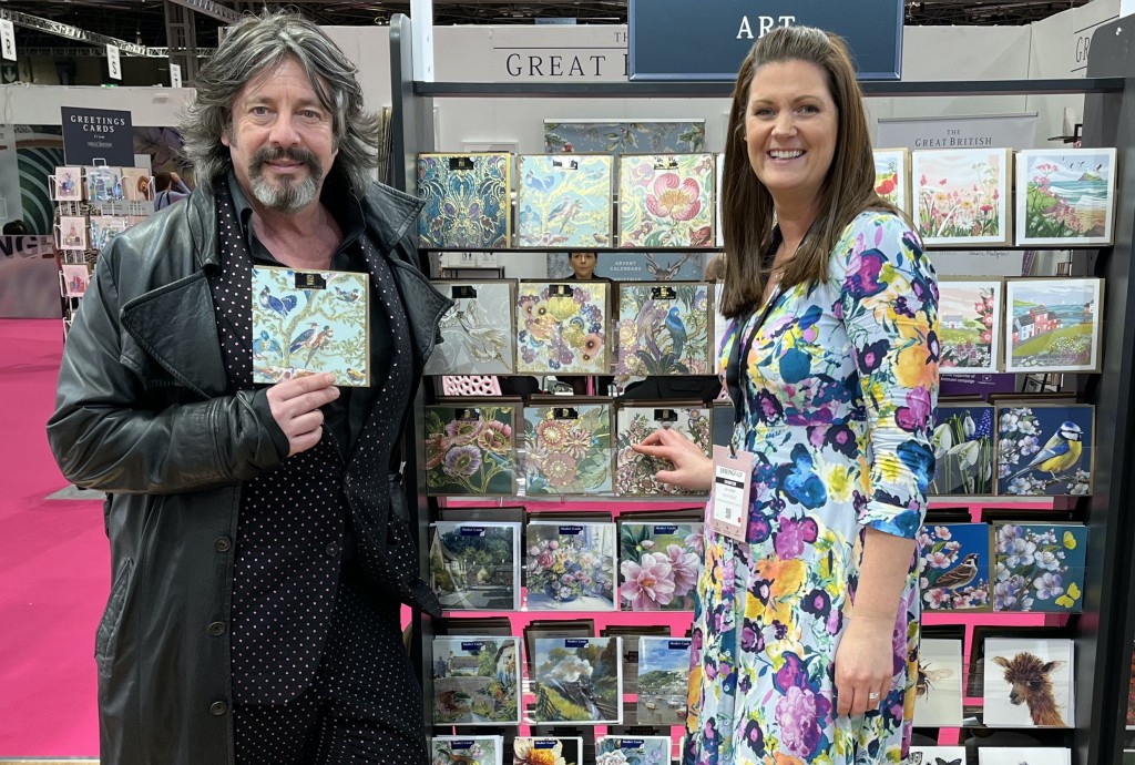 Above & top: Leather-clad Laurence Llewelyn-Bowen met up with GBCC creative director Lucy Ledger