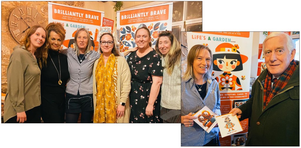 Above: Brilliantly Brave’s launch party has raised a good sum for a mental health support group, pleasing co-founder Jean Pryde (in grey)