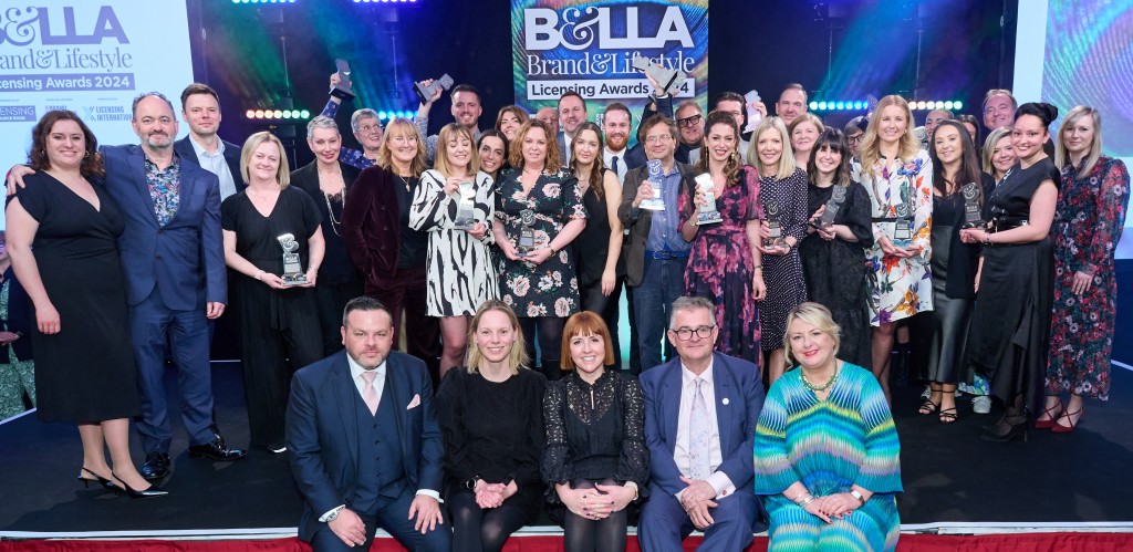 Above: The B&LLAs winners with their trophies along with host Cally Beaton (centre) and members of the Max Publishing team who organise and own the awards programme. (Right-left) Jakki Brown, Ian Hyder, Samantha Loveday and Rob Willis