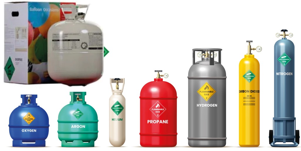 Above & top: BOC supply various gases for business, including impure gaseous helium for the balloon industry