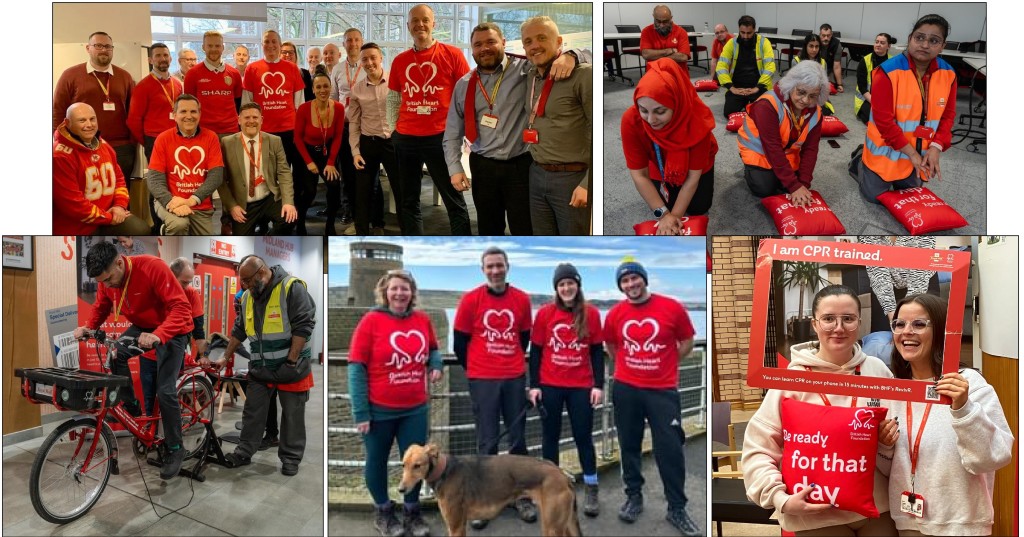 Above: Posties have been learning CPR and raising money for the British Heart Foundation