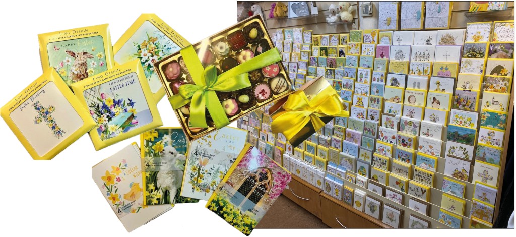 Above: Luxury chocs were a great gift with the wide range of cards at Hugs & Kisses
