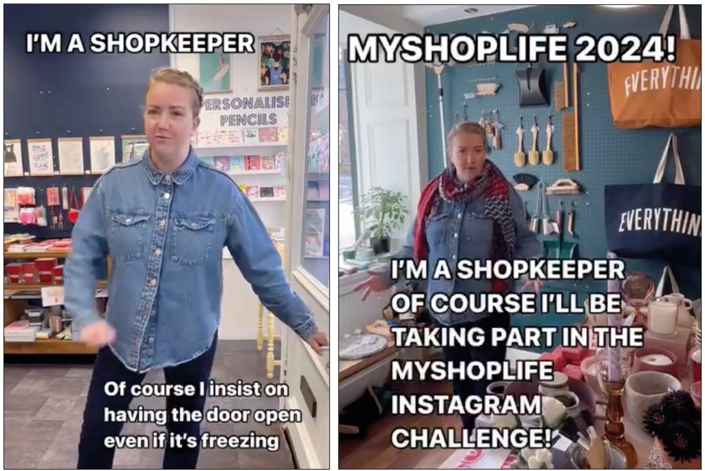 Above: Sarah shows life as a shopkeeper has lots of quirks!