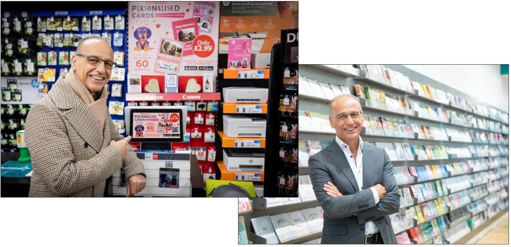 Above: Owner Theo Paphitis launched the personalised cards app during the improved sales period