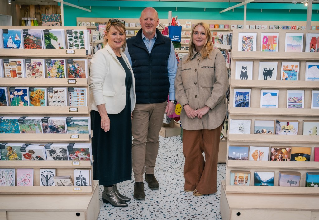 Above: (left-right) Yarnton’s head of creative Celia Leeson-Cox, md Glen Sheldrake and Jennifer Brampton, who joined the team recently as card buyer