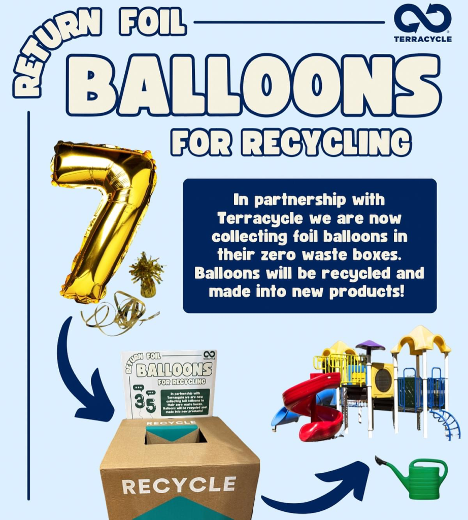 Above: Earlybird and TerraCycle UK have teamed up to keep foil balloons out of landfill