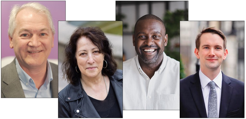 Above: Judges include (from left) Andrew Goodacre, Liz Barclay, Gosbert Chagula and Matt Smith